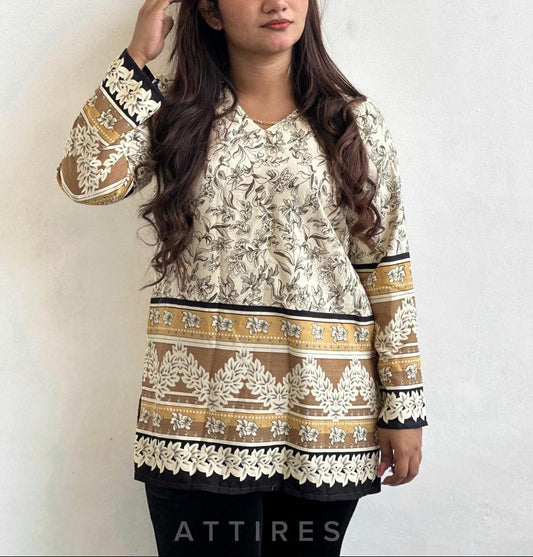 Premium Cotton Printed Short Kurti