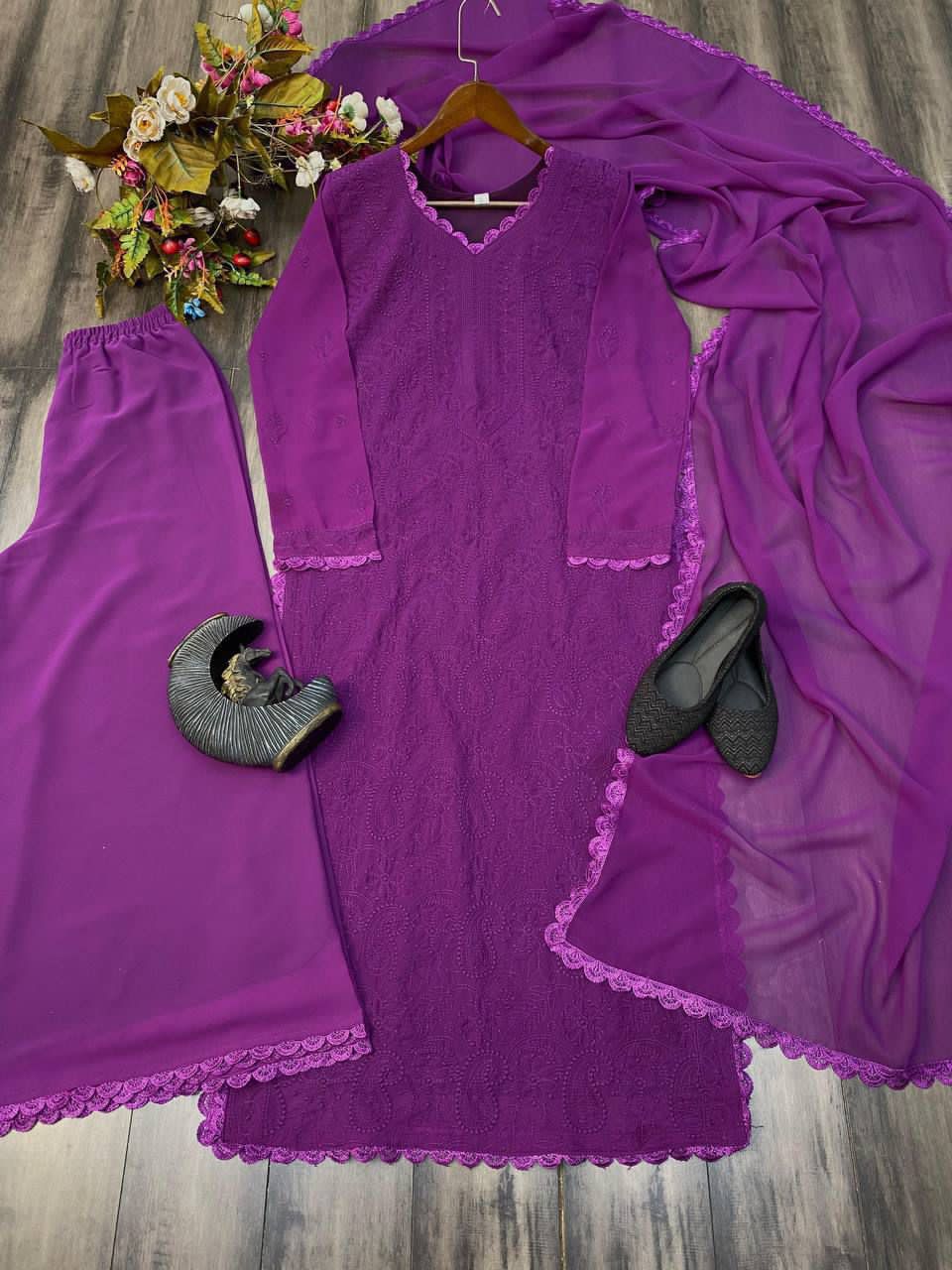 Thread Worked Shalwar