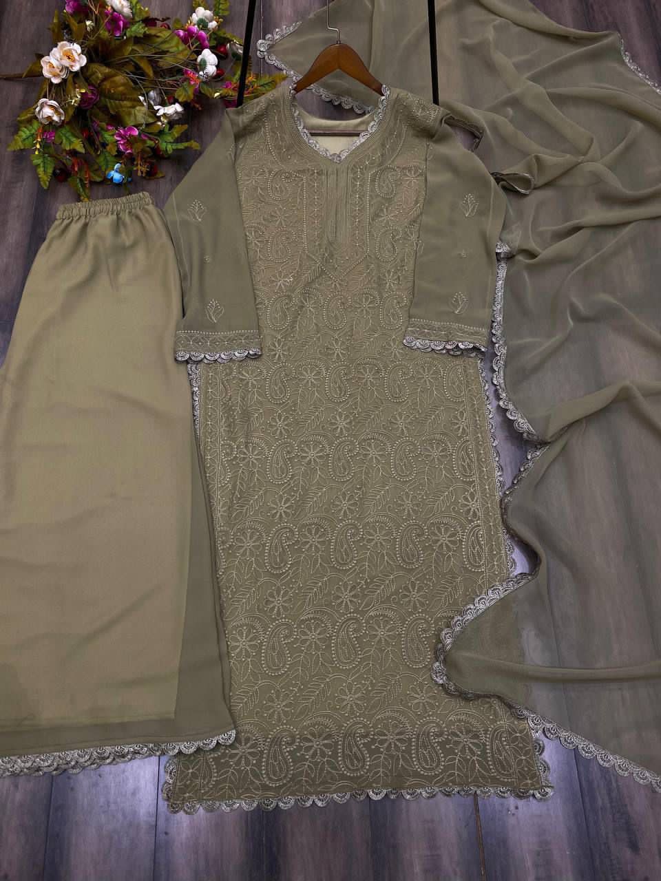 Thread Worked Shalwar